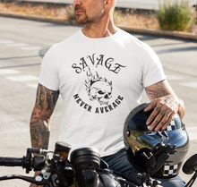 Load image into Gallery viewer, Savage Never Average Skull Shirt