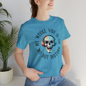 Summer Vibes, Skull Shirt, Skeleton Shirt, Sarcastic Shirt, Vacation Shirt, Good Vibes, Headphones