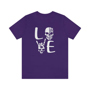 Cool Skull Shirt, Skull T Shirt, Rock on Skeleton Hand, Womens Skull Shirt, Love Skull Shirt