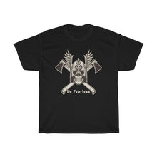 Load image into Gallery viewer, Be Fearless Viking Skull T Shirt