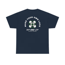 Load image into Gallery viewer, Skull Shirt, Skull Heads, Four Leaf Clover, Make Your Own Luck, Front and Back