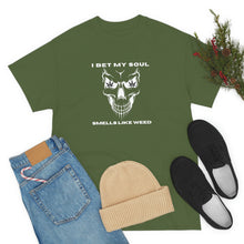 Load image into Gallery viewer, Weed Skull Shirt, 420 Shirt, Funny Weed Shirt, I Bet My Soul Smells Like Weed