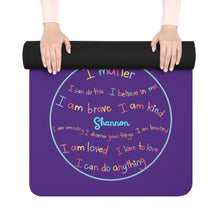 Load image into Gallery viewer, Personalized Yoga Mat with your Name, Affirmation Yoga Mat