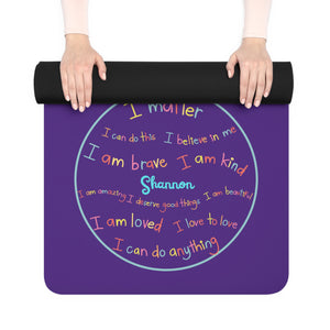 Personalized Yoga Mat with your Name, Affirmation Yoga Mat