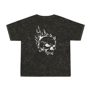 flaming skull shirt back and front design