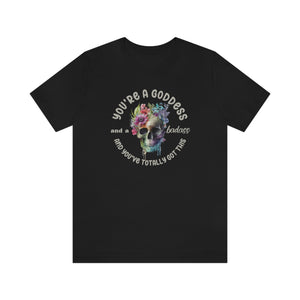 Flower Skull, Mom Shirt, Goddess Shirt, Badass