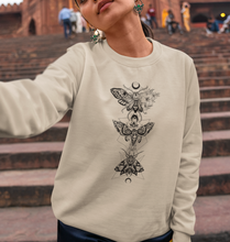 Load image into Gallery viewer, Witchy Moth Gothic Tan Sweatshirt
