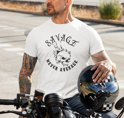 Savage Never Average Skull Shirt