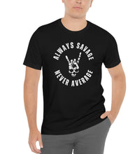 Load image into Gallery viewer, Always Savage Never Average, Rock on Hand, Skull Shirt, Attitude Shirt