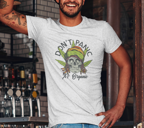 Weed Shirt, Funny Weed Shirt, Skull Weed Shirt, Dont Panic its Organic