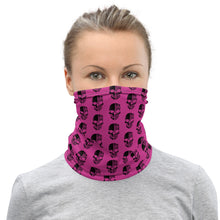 Load image into Gallery viewer, Half Skull Neck Gaiter in Pink/Face Shield