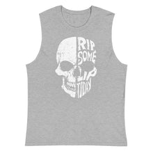 Load image into Gallery viewer, Half Skull Muscle Shirt