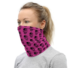 Load image into Gallery viewer, Half Skull Neck Gaiter in Pink/Face Shield