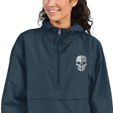 Load image into Gallery viewer, Half Skull Embroidered Champion Packable Jacket - Rip Some Lip 