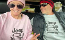 Load image into Gallery viewer, pinkshannonlee wearing pink Jeep Sweatshirt and grey Jeep Sweatshirt