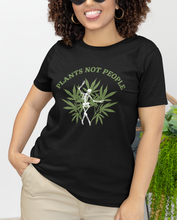Load image into Gallery viewer, Weed Shirt, Hippie Shirt, Stoner Skeleton, Plants Not People