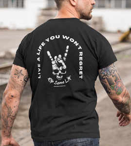 Skull Shirt, Rock Skeleton Hand, Motivational Shirt, Front & Back Design