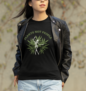 Weed Shirt, Hippie Shirt, Stoner Skeleton, Plants Not People