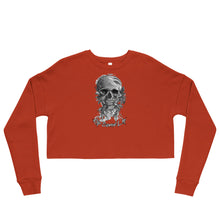Load image into Gallery viewer, Aloha Skull Ladies Crop Sweatshirt